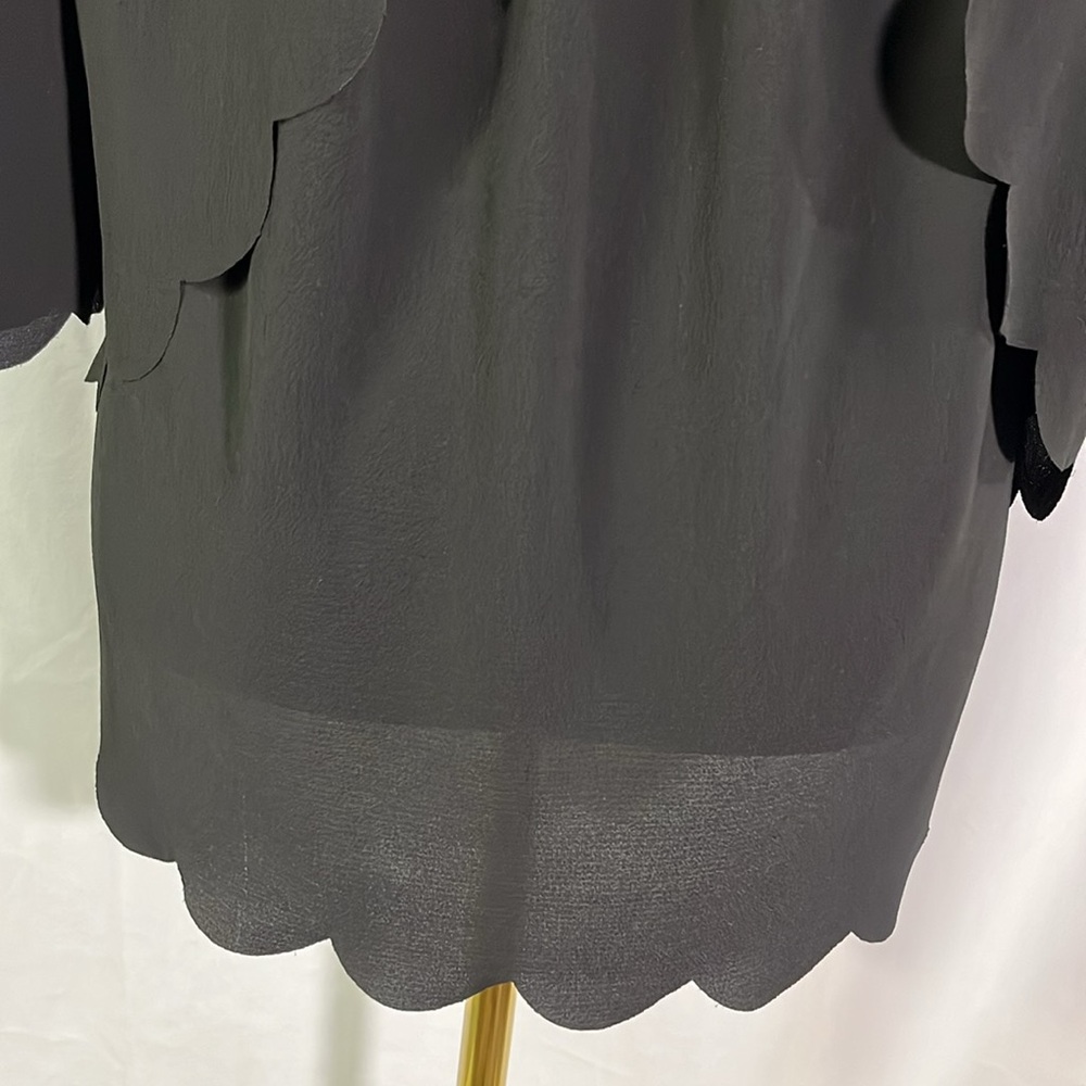 Papermoon Black Scalloped Open Back Blouse - Picture 14 of 16